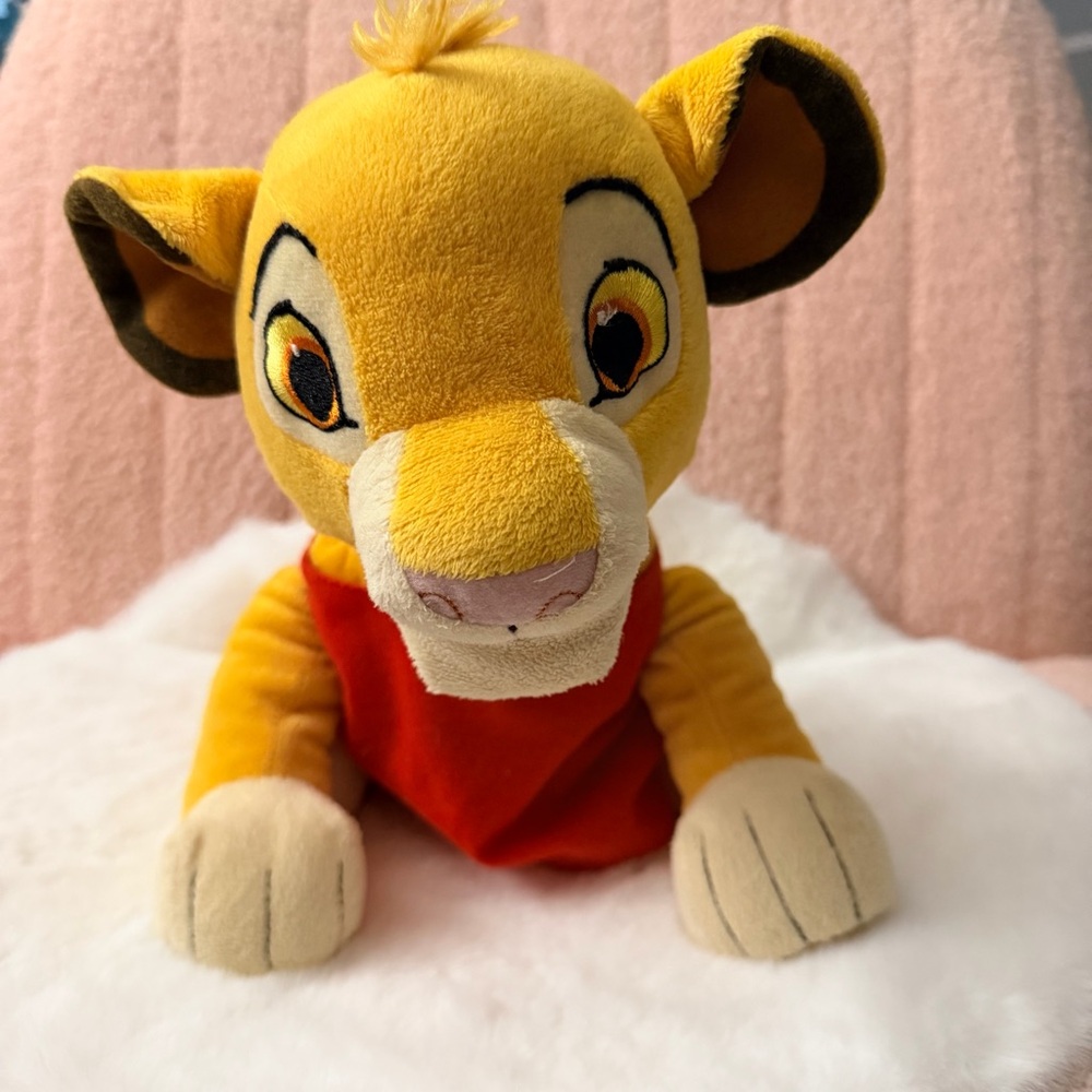 Disney Simba Plush Stuffed Animal with Red Shirt